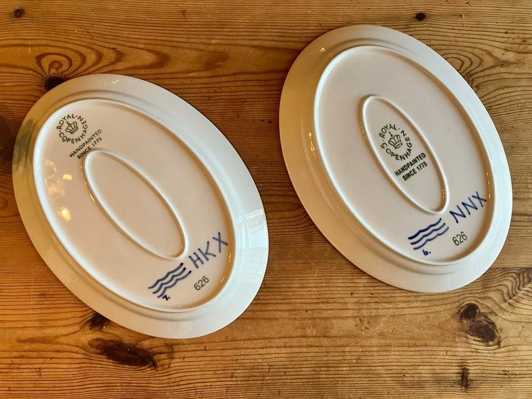 ロイヤルコペンハーゲンブルーフルーテッド メガ 28オーバルディッシュ×2