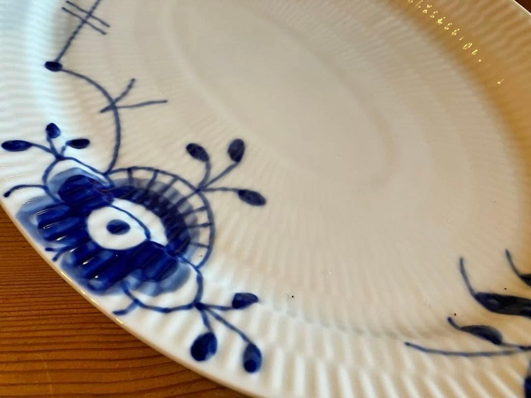 ロイヤルコペンハーゲンブルーフルーテッド メガ 28オーバルディッシュ×2