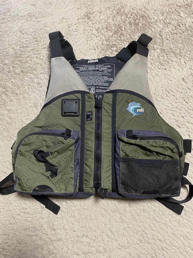 Palm フィッシングベスト グレー/ブルー フリーサイズ