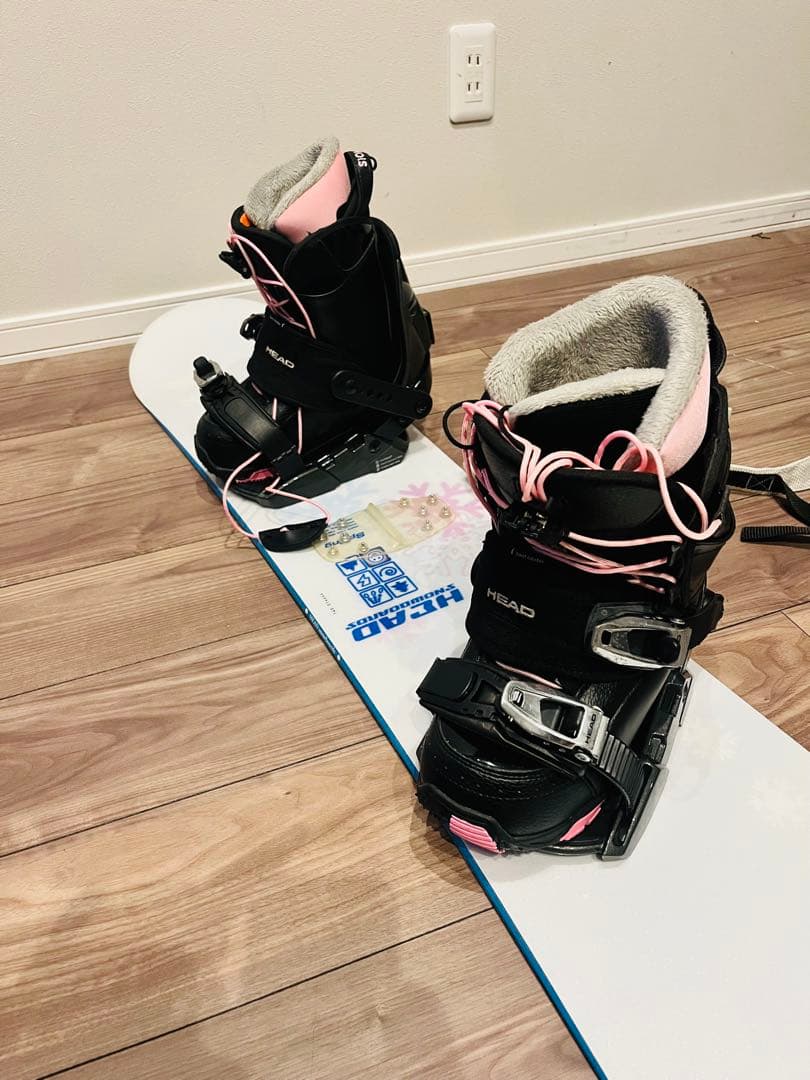 美品HEAD スノーボードビンディングセット カバー付き、ブーツセット