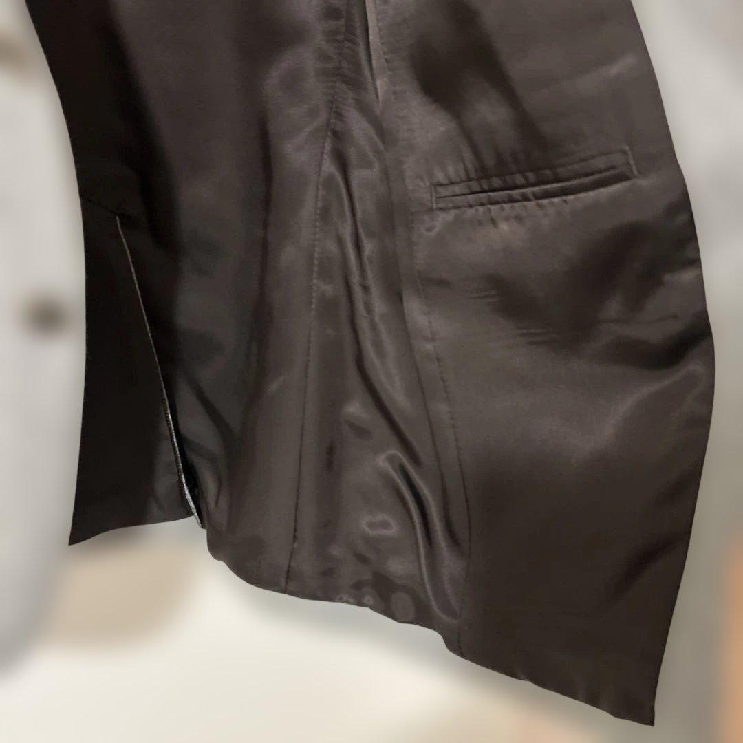 美品細身グレー イタリア製生地フルオーダースーツ ジャケット パンツ ベスト