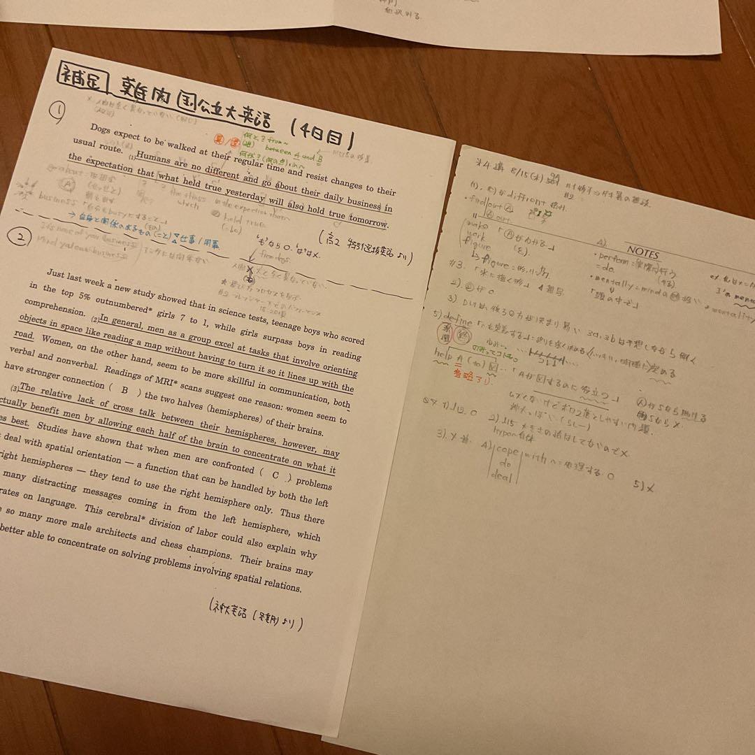 難関国公立大英語【河合塾　香川先生】全5講解答解説プリント付⭐️最新