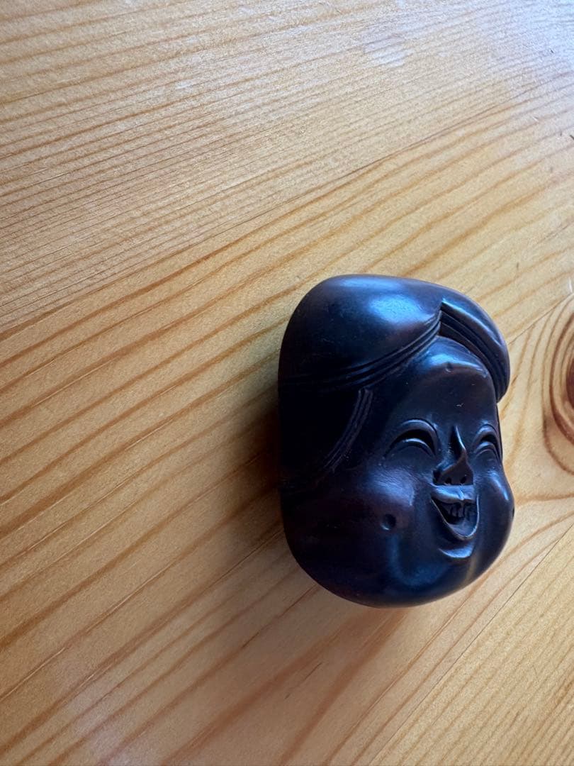 ケ*ト様 根付　髪留め　お多福　希少