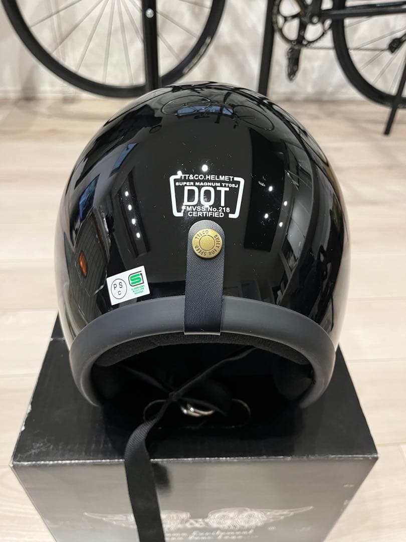 TT&CO スーパーマグナム スタンダード ブラック ジェットヘルメット 箱付き