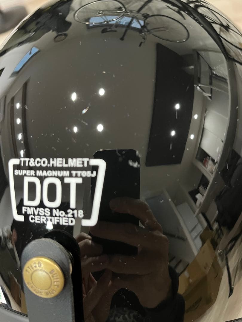 TT&CO スーパーマグナム スタンダード ブラック ジェットヘルメット 箱付き