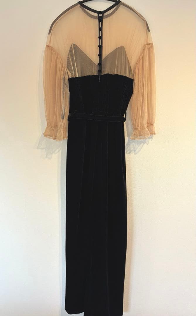 【美品】Ameri vintage アメリ チュール ベロア ロングドレス