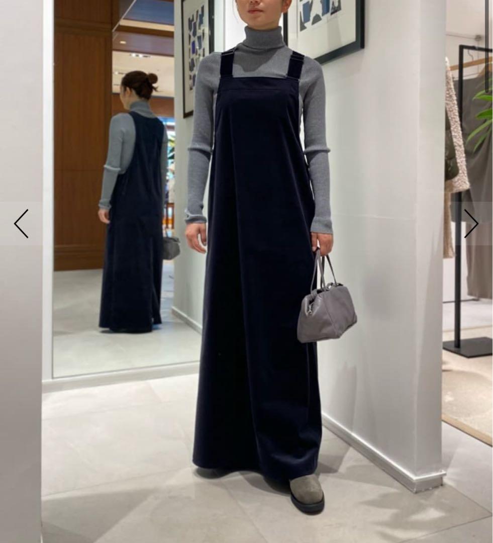 クリスマスお値下げGALERIE VIE コーデュロイジャンパースカートネイビー