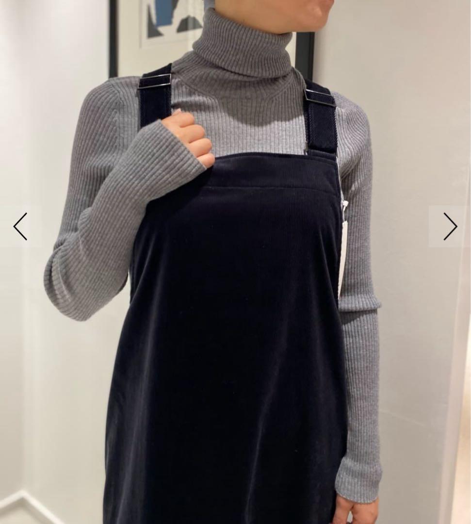 クリスマスお値下げGALERIE VIE コーデュロイジャンパースカートネイビー