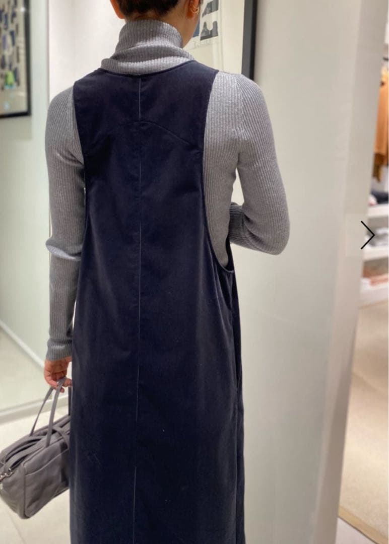 クリスマスお値下げGALERIE VIE コーデュロイジャンパースカートネイビー