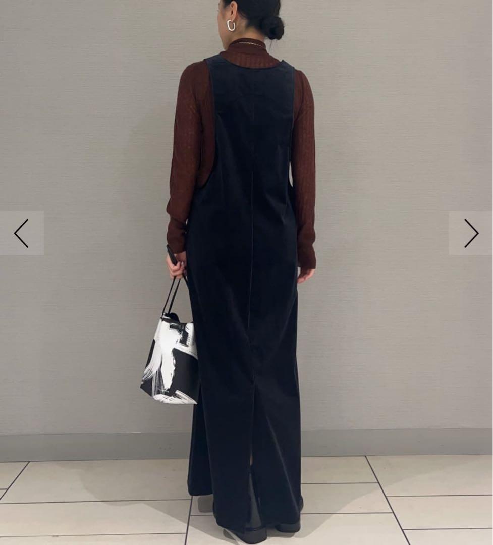 クリスマスお値下げGALERIE VIE コーデュロイジャンパースカートネイビー