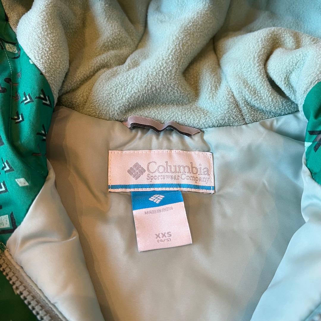 Columbia 子ども用スキーウェア 緑色 xxs 4才-5才