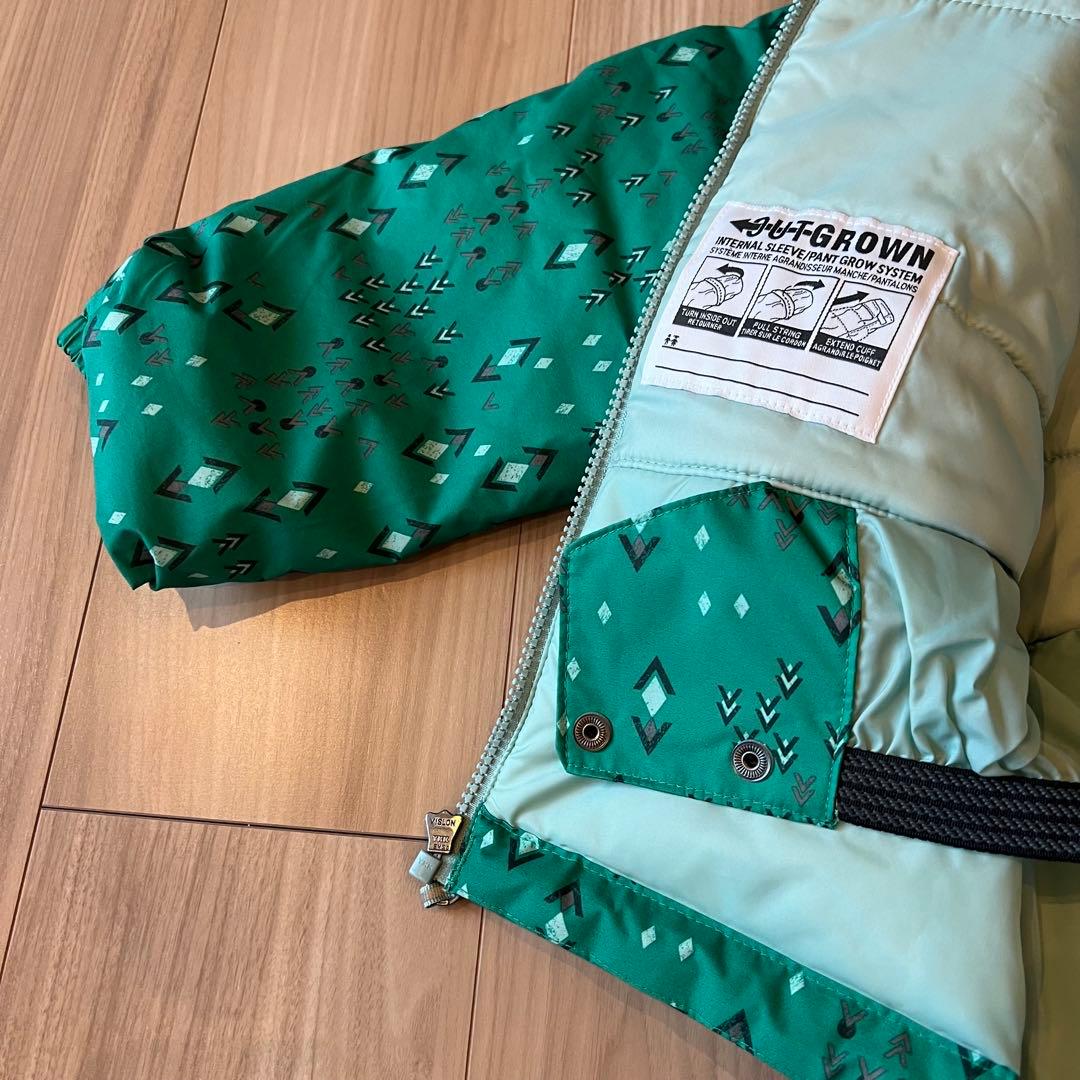 Columbia 子ども用スキーウェア 緑色 xxs 4才-5才