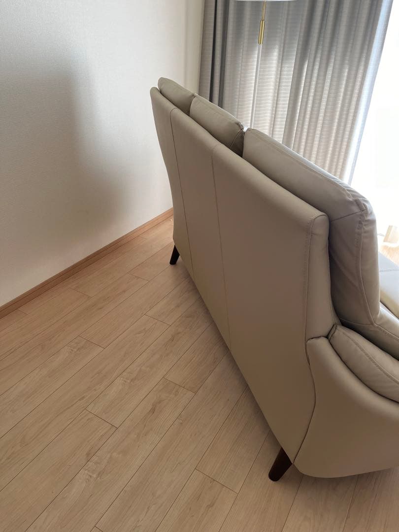 値下げ！ニトリ　新品同様　2025年1月15日購入　3人掛け 合皮ソファ