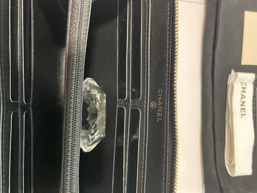 美品　CHANEL カメリア　長財布