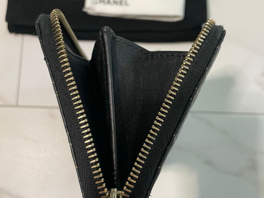 美品　CHANEL カメリア　長財布