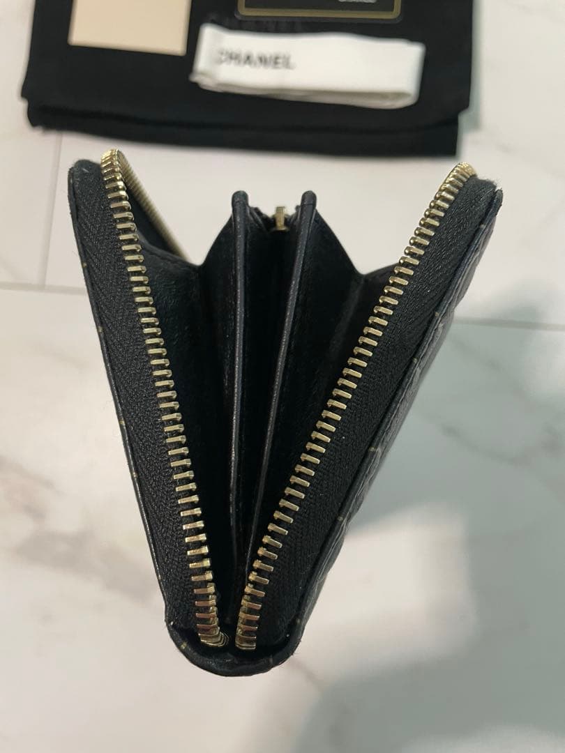 美品　CHANEL カメリア　長財布