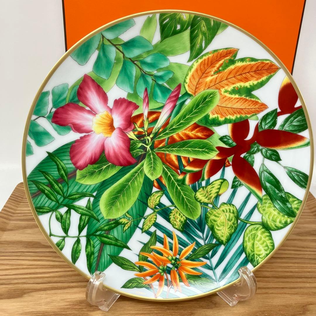 エルメス　パシフォリア　デザートプレート　No.1,2 2枚組　箱付き