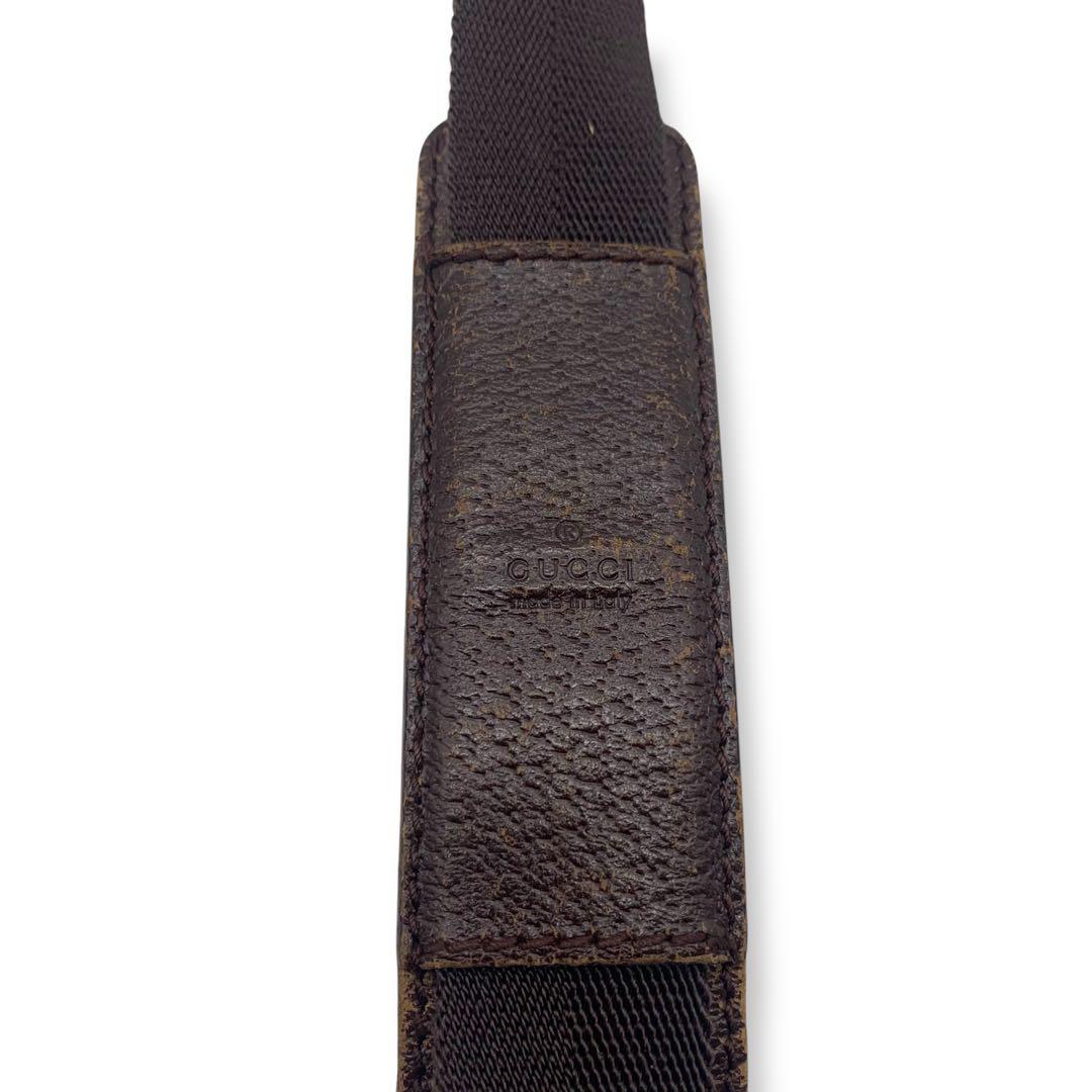 Gucci GG柄　ショルダーバッグ　キャンバス　レザー