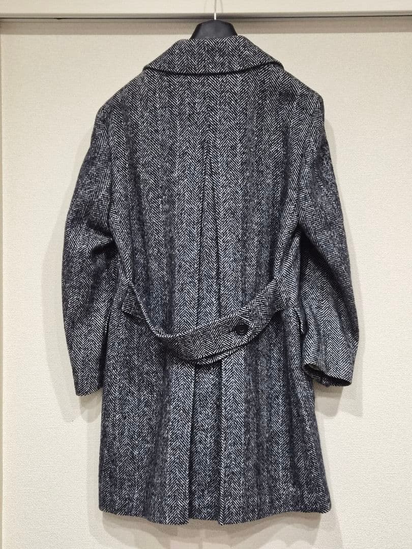 【美品】エディフィス ダブルブレスト チェスターコート シルク混 44サイズ