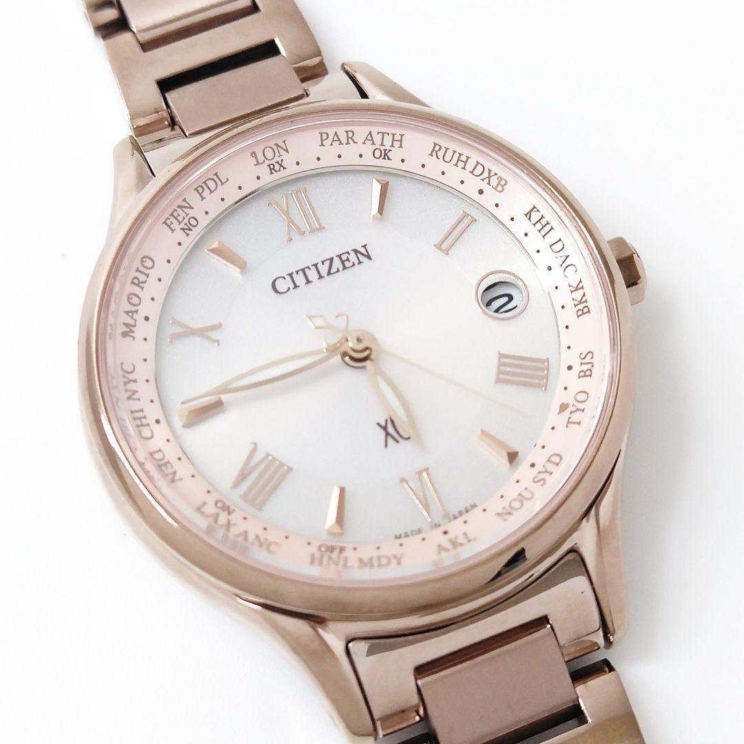 未使用級18㎝✨シチズン ｘC EC1164-53W サクラピンク 電波ソーラー