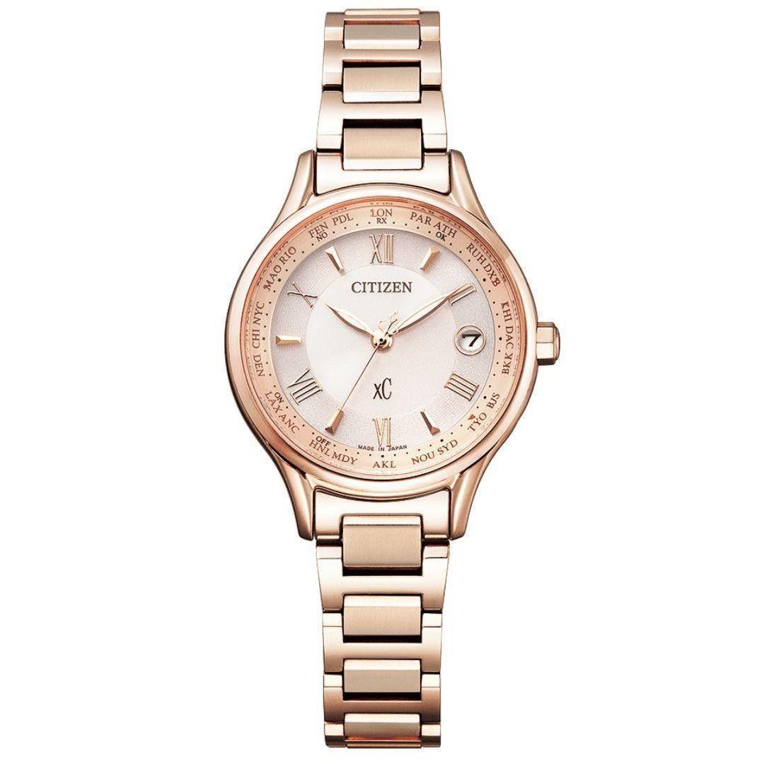 未使用級18㎝✨シチズン ｘC EC1164-53W サクラピンク 電波ソーラー