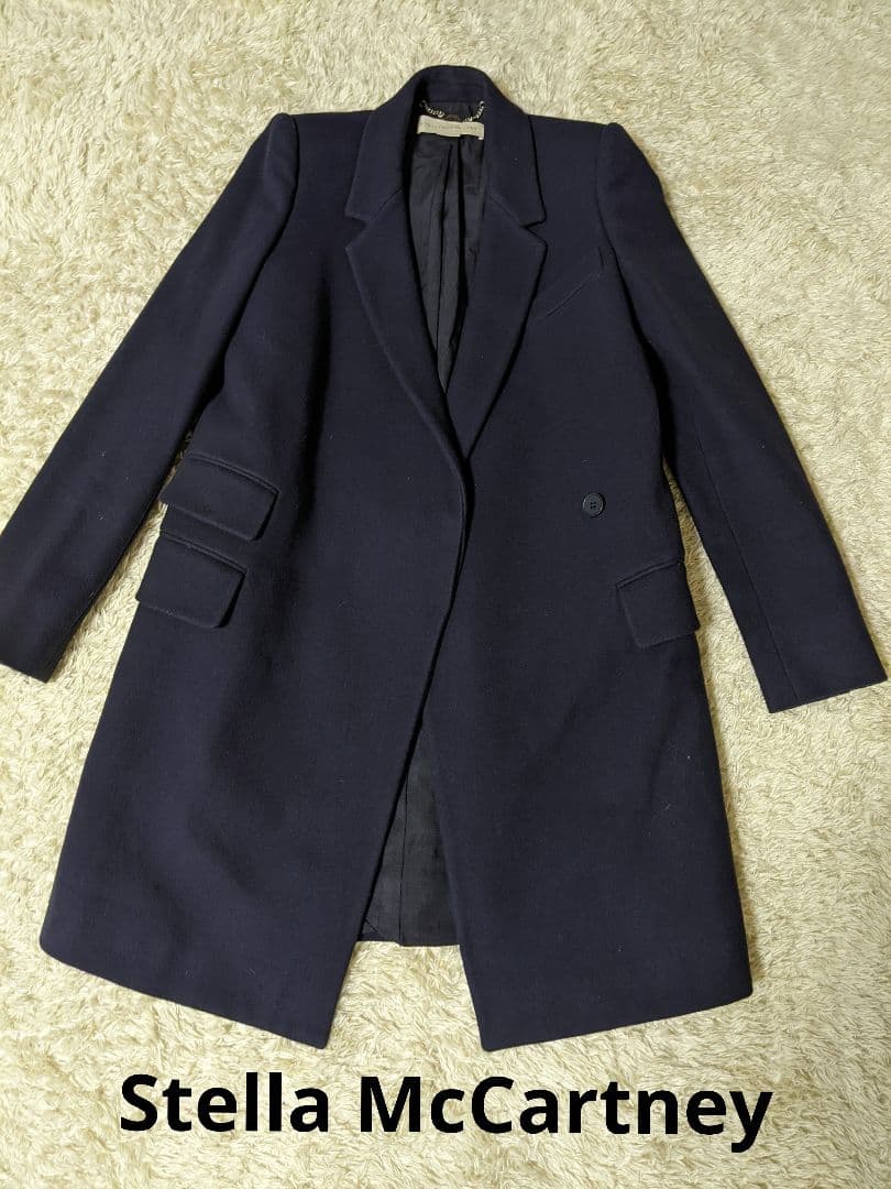 ステラマッカートニー Stella McCartney ウールコート ネイビー