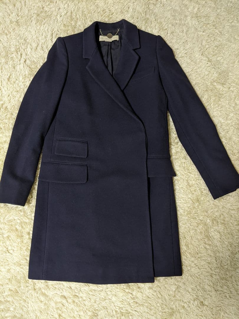 ステラマッカートニー Stella McCartney ウールコート ネイビー
