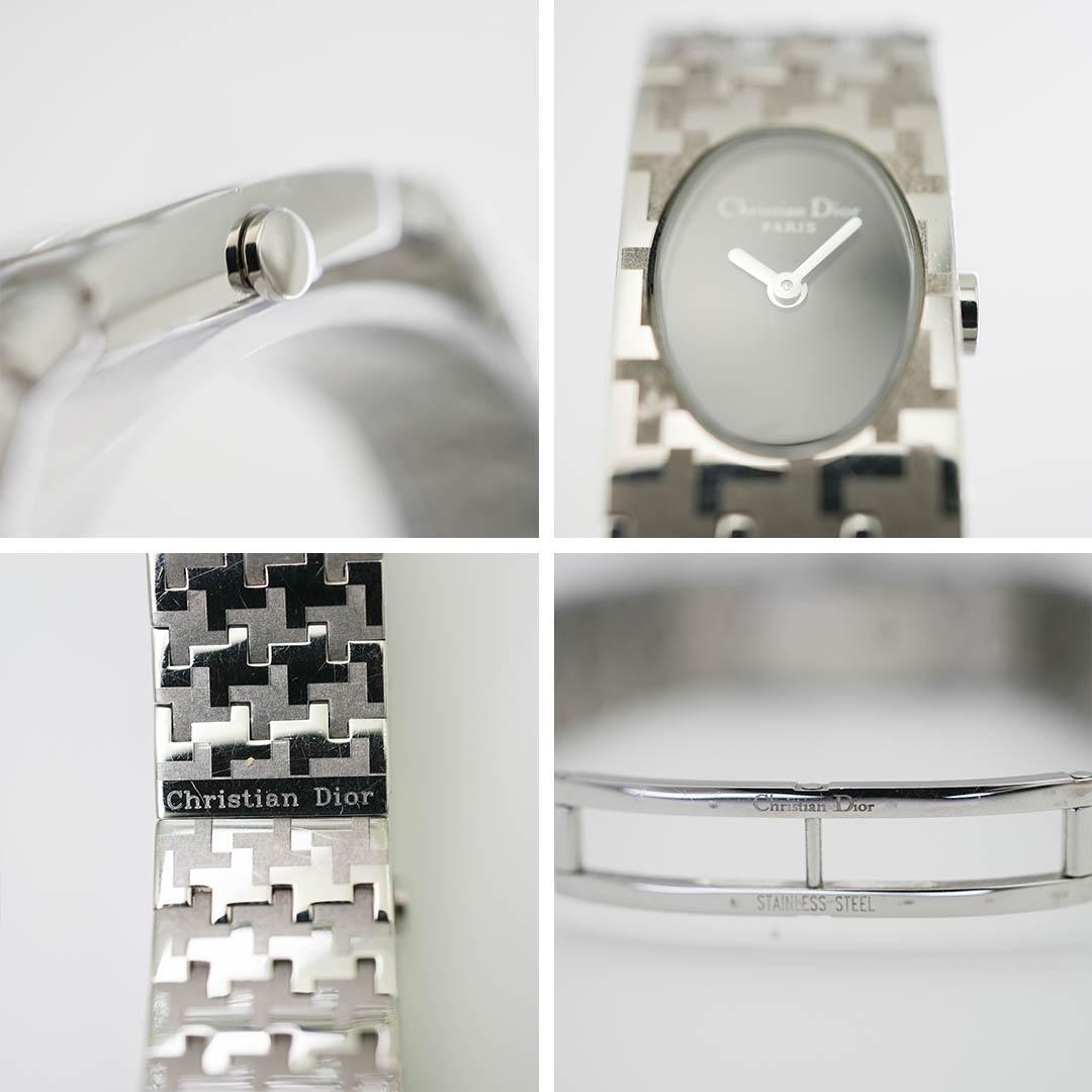 【稼働】 美品 DIOR D70-100 ミスディオール バングルウォッチ 時計