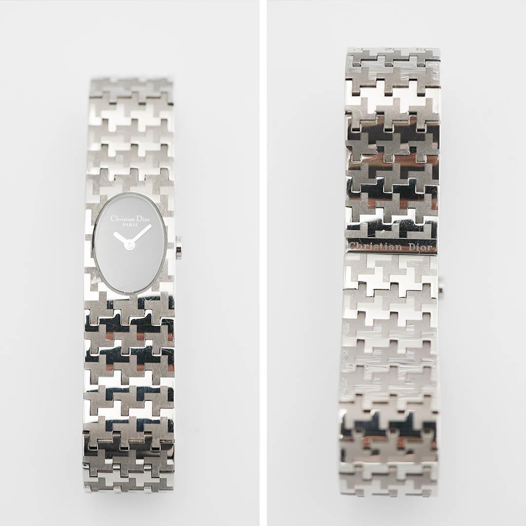 【稼働】 美品 DIOR D70-100 ミスディオール バングルウォッチ 時計