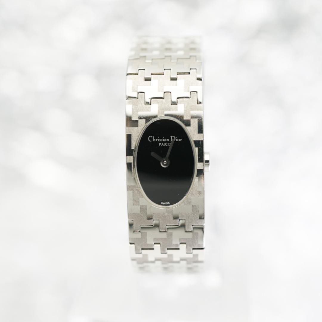 【稼働】 美品 DIOR D70-100 ミスディオール バングルウォッチ 時計