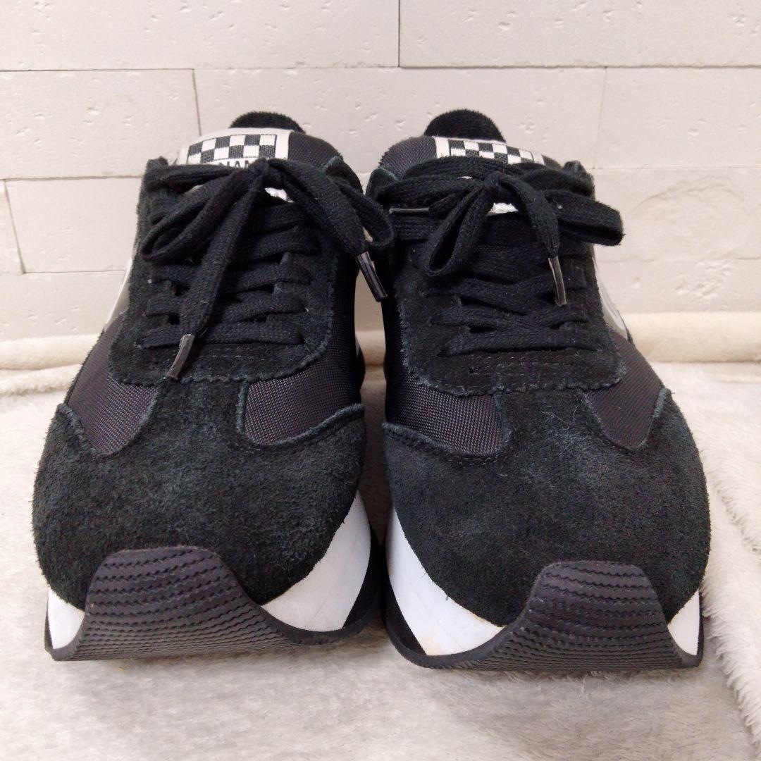 【黒美品】24cm NO NAMEノーネーム ブラック スニーカー FLEX厚底