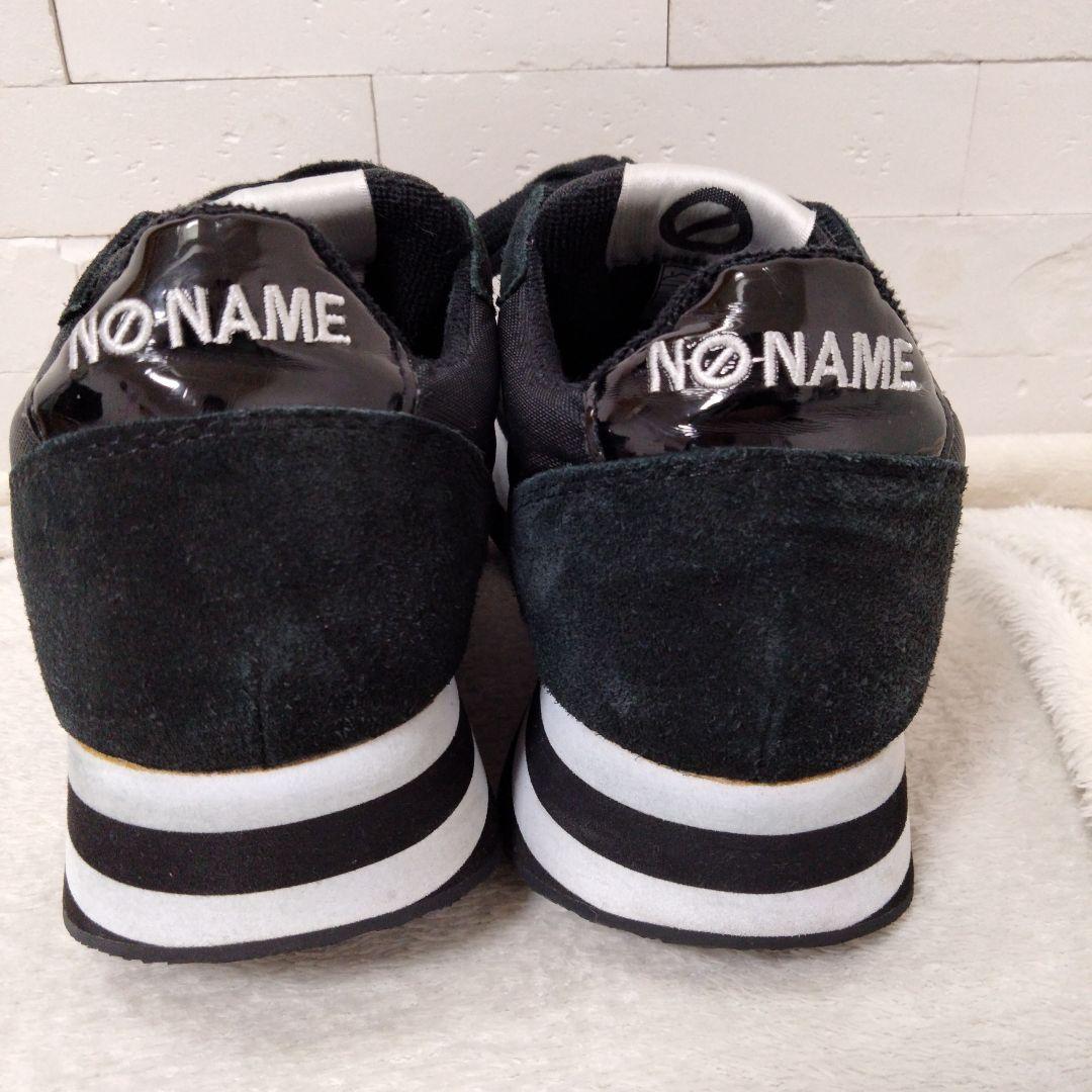 【黒美品】24cm NO NAMEノーネーム ブラック スニーカー FLEX厚底