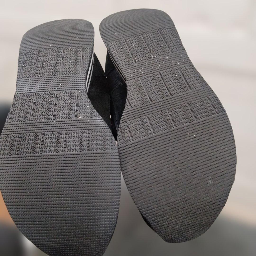 【黒美品】24cm NO NAMEノーネーム ブラック スニーカー FLEX厚底