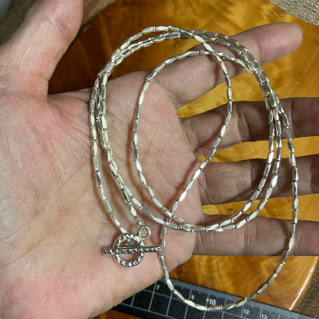 カレンシルバー　ロングネックレス94cm