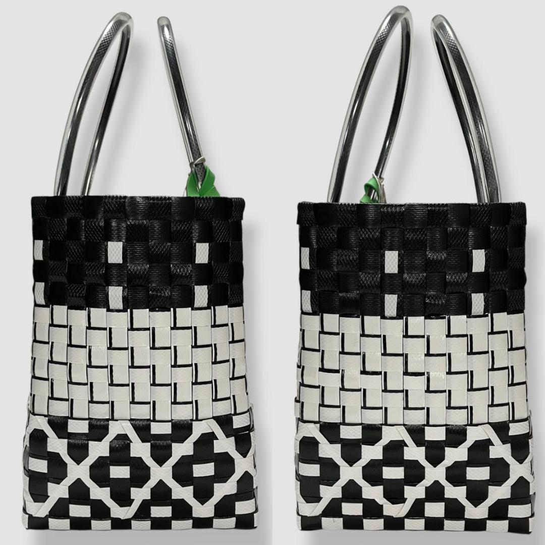 未使用 マルニ マーケット　ミニバスケットトートバッグ　セラミックダイヤ　カゴ