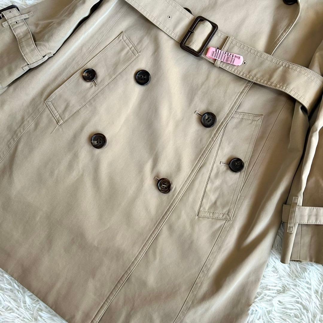 【美品】バーバリーロンドン　トレンチコート　メガチェック　ハニーベージュ　34