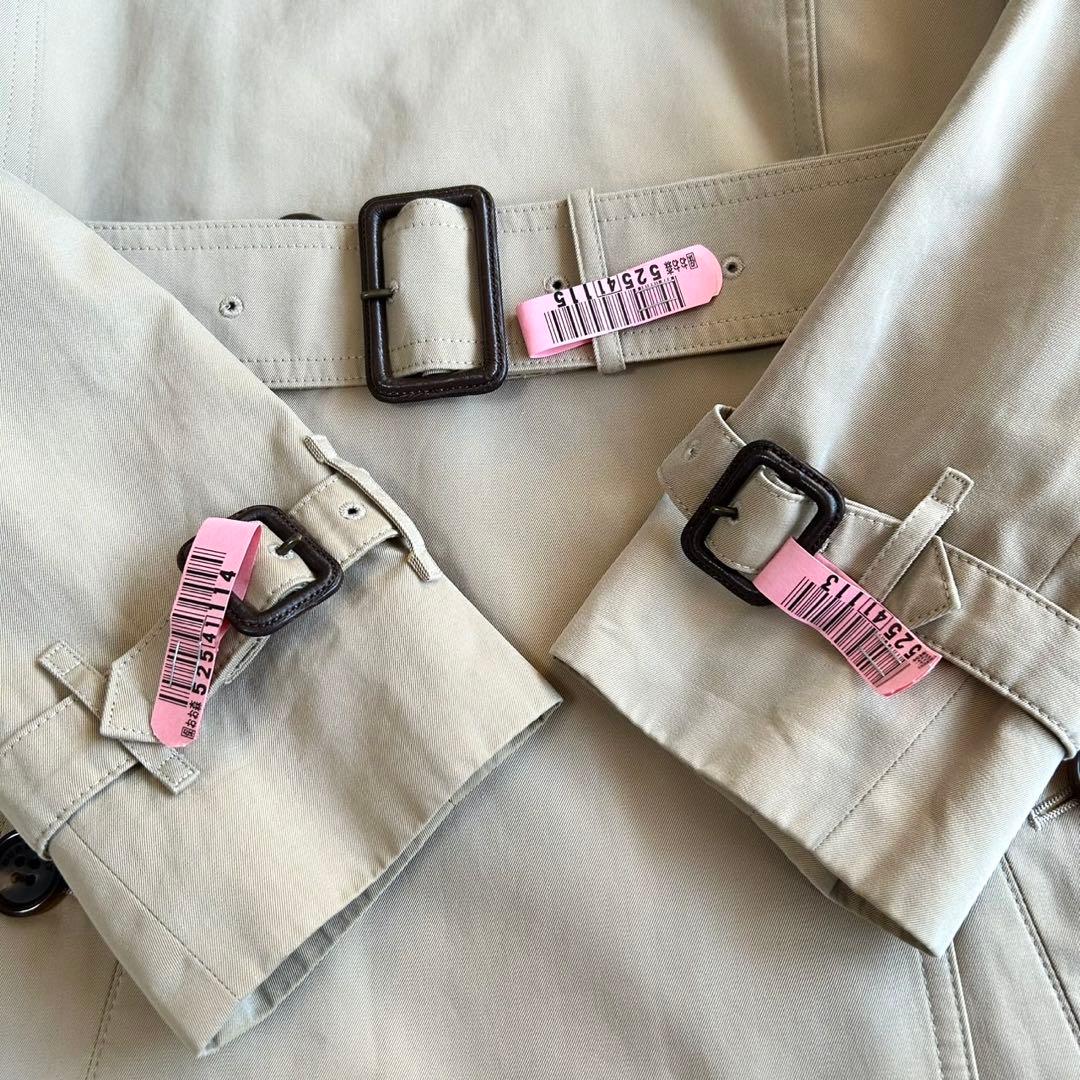 【美品】バーバリーロンドン　トレンチコート　メガチェック　ハニーベージュ　34