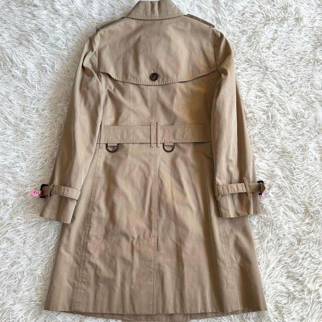 【美品】バーバリーロンドン　トレンチコート　メガチェック　ハニーベージュ　34