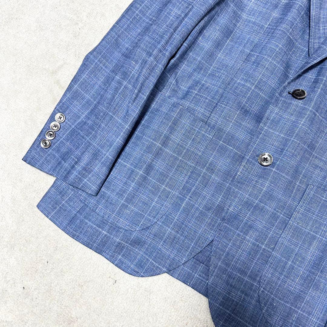 美品　ポールスチュアート　テーラードジャケット　アンコンジャケット　リネンシルク