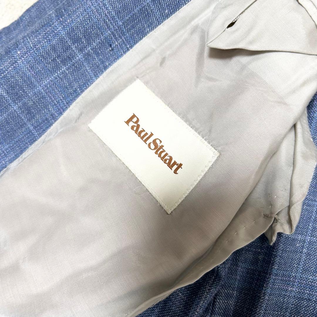 美品　ポールスチュアート　テーラードジャケット　アンコンジャケット　リネンシルク
