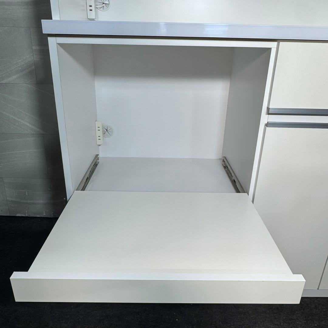 大川家具 キッチンボード ナポリ 食器棚 おしゃれ 幅120cm d4080