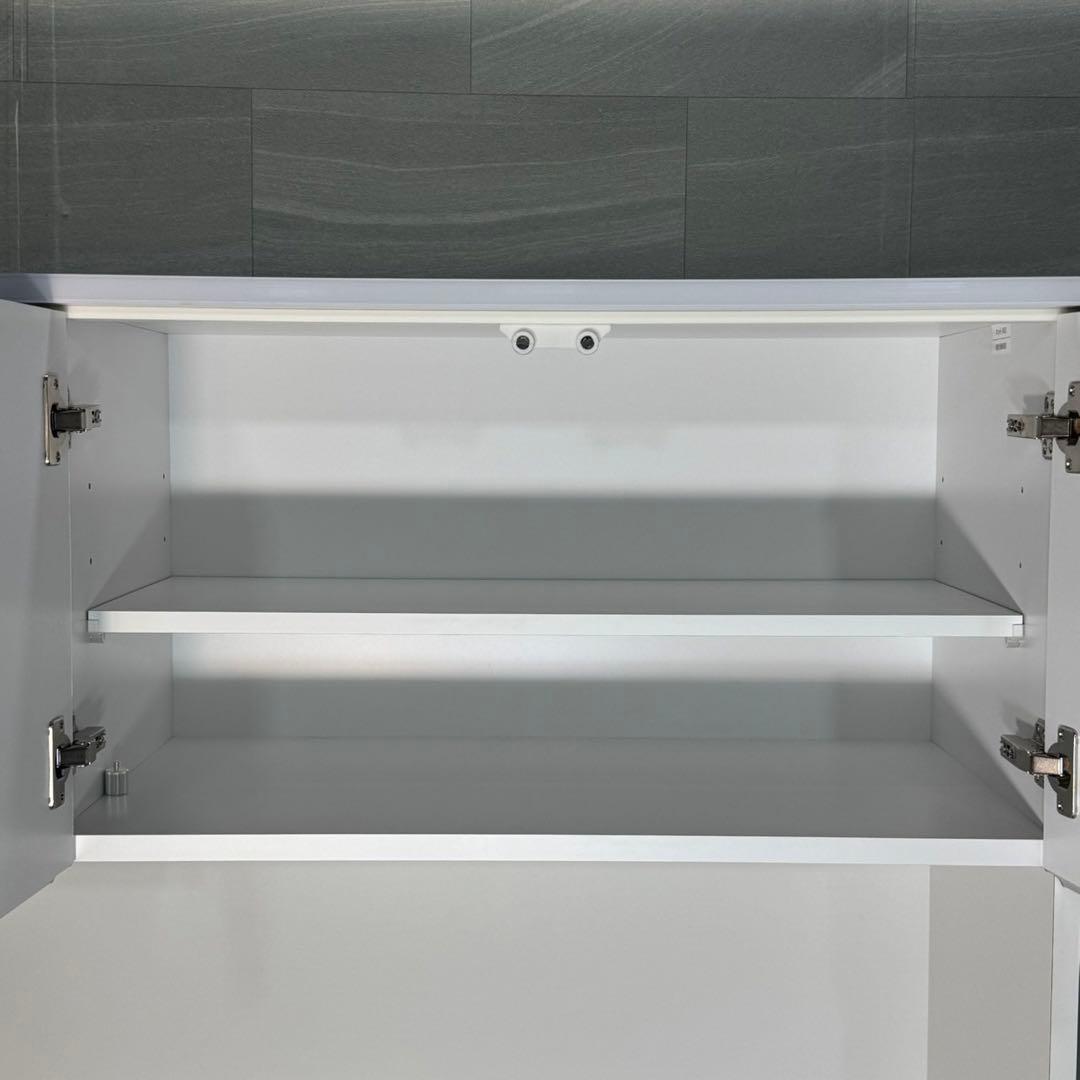 大川家具 キッチンボード ナポリ 食器棚 おしゃれ 幅120cm d4080