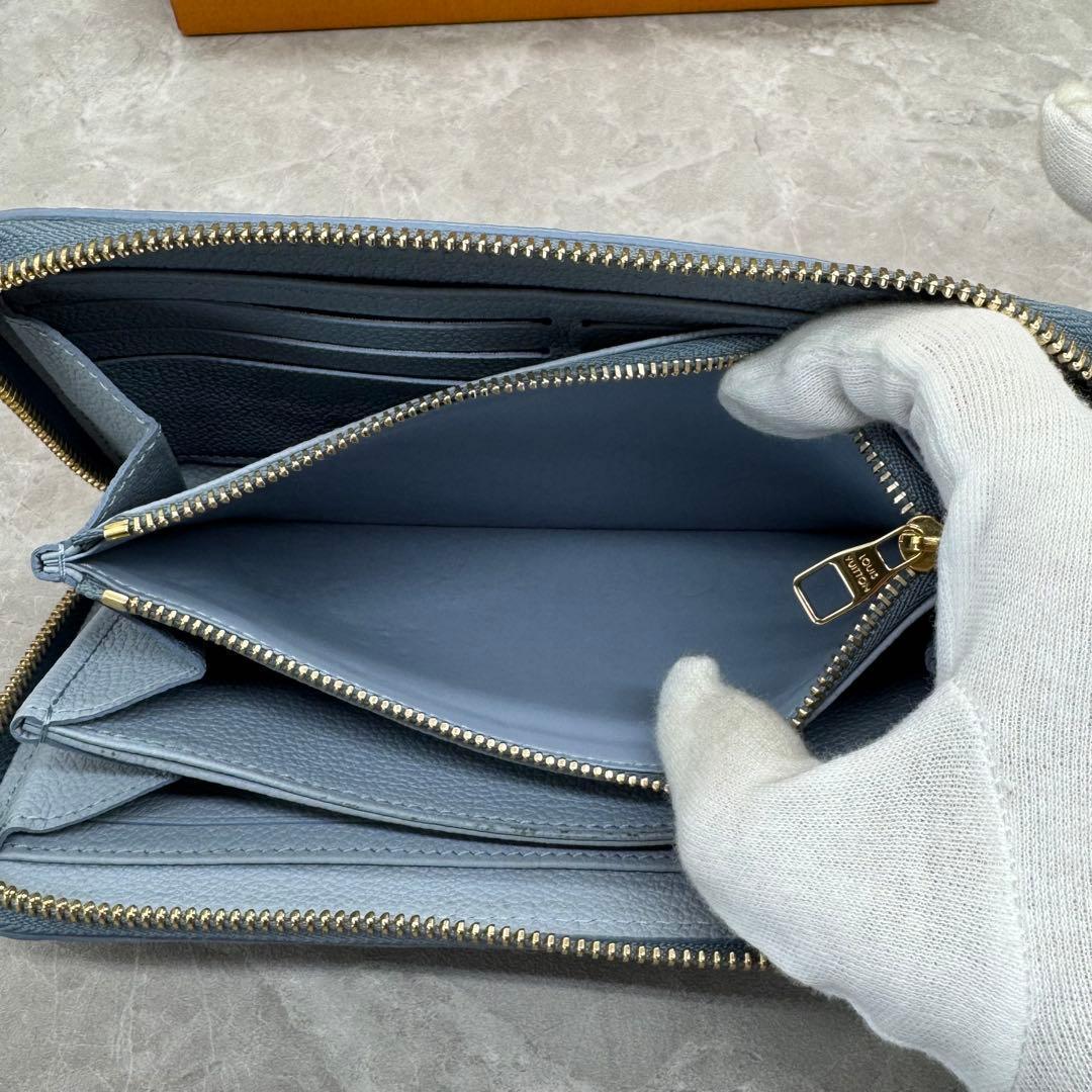 【限定品】ルイヴィトン財布　アンプラント　ジッピー　ウォッシュドブルー