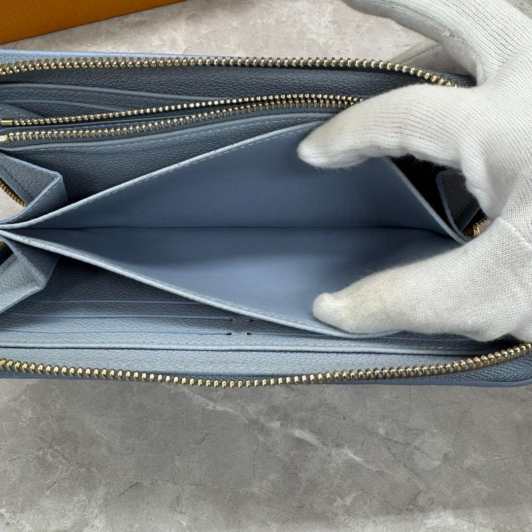 【限定品】ルイヴィトン財布　アンプラント　ジッピー　ウォッシュドブルー