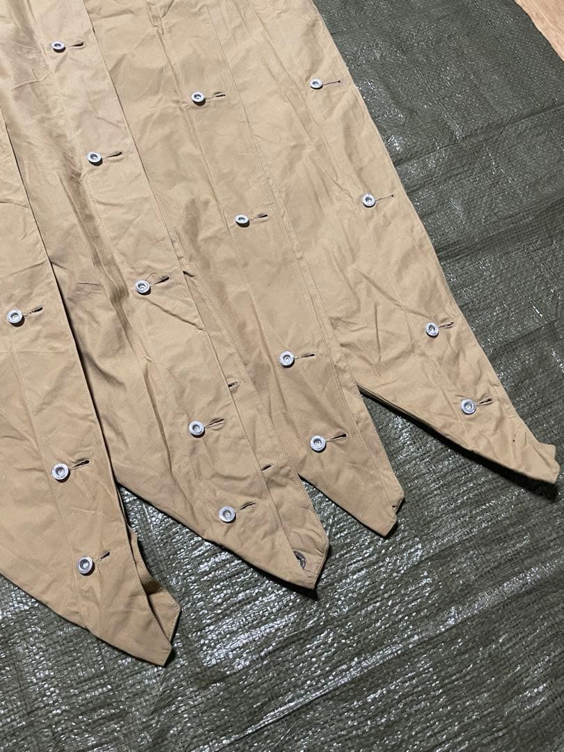 フランス軍　軍幕　ポンチョ 4枚セット　木製ペグ8本　デザート