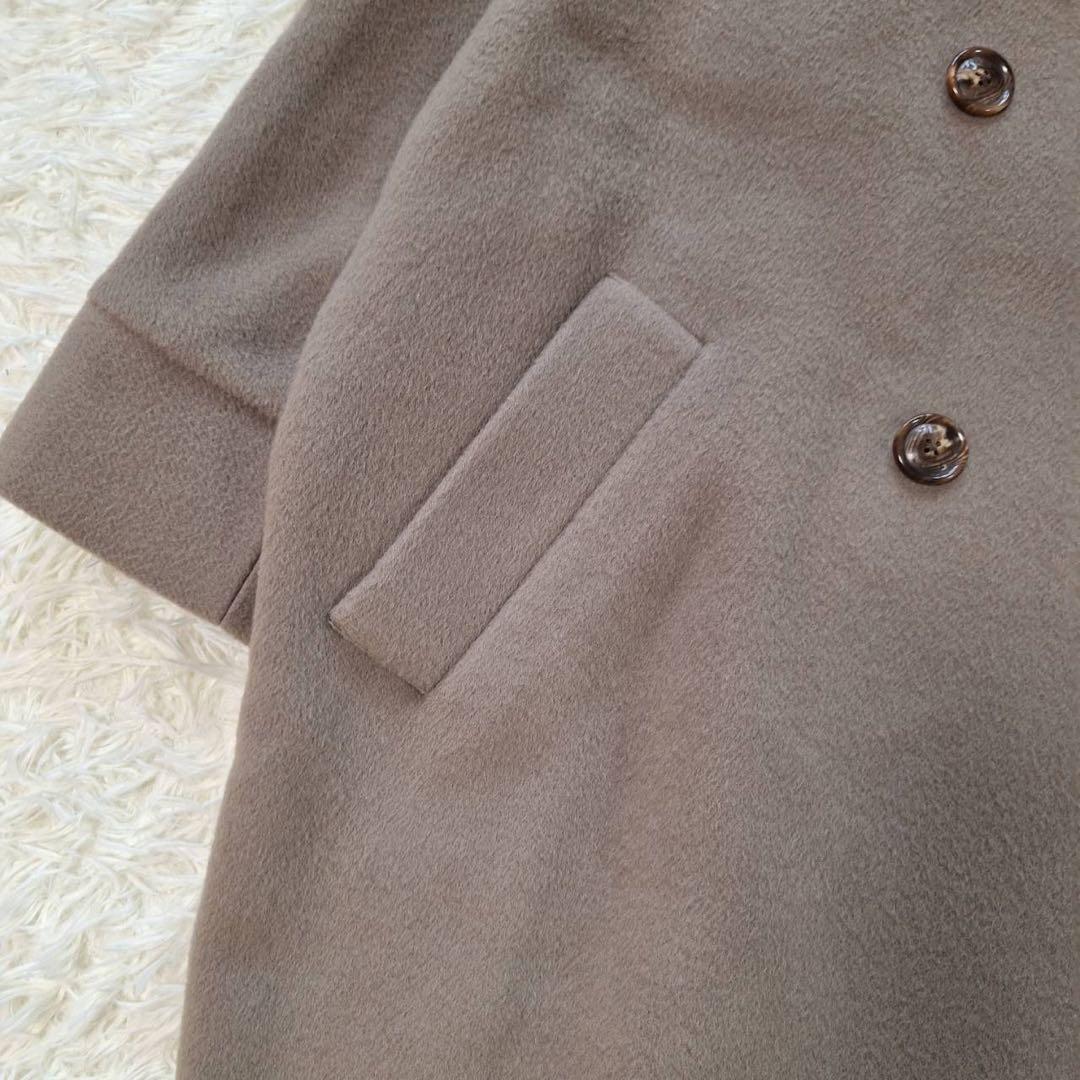 美品✨ティッカ 定価6.4万 近年テントコート ダブルブレスト トープ