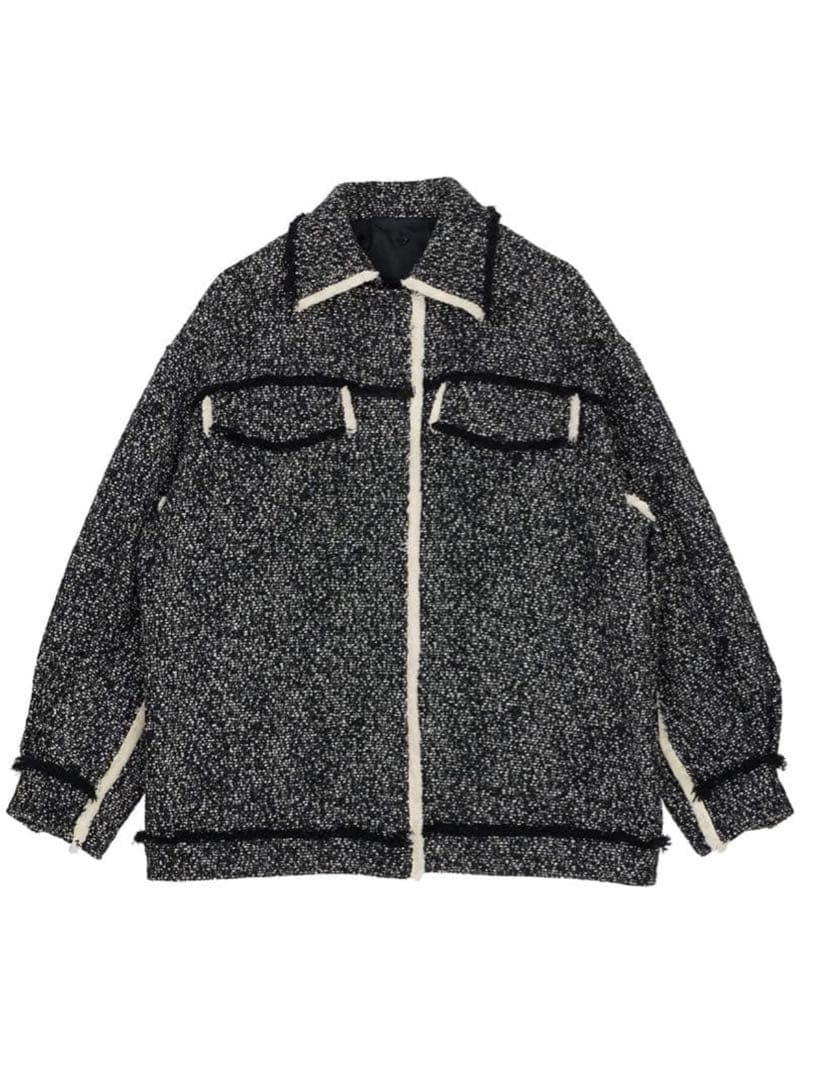 ameri OTONA MUSE FRINGE TWEED ジャケット