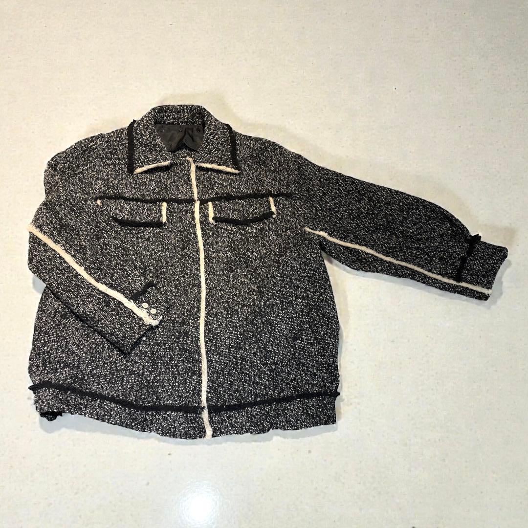 ameri OTONA MUSE FRINGE TWEED ジャケット