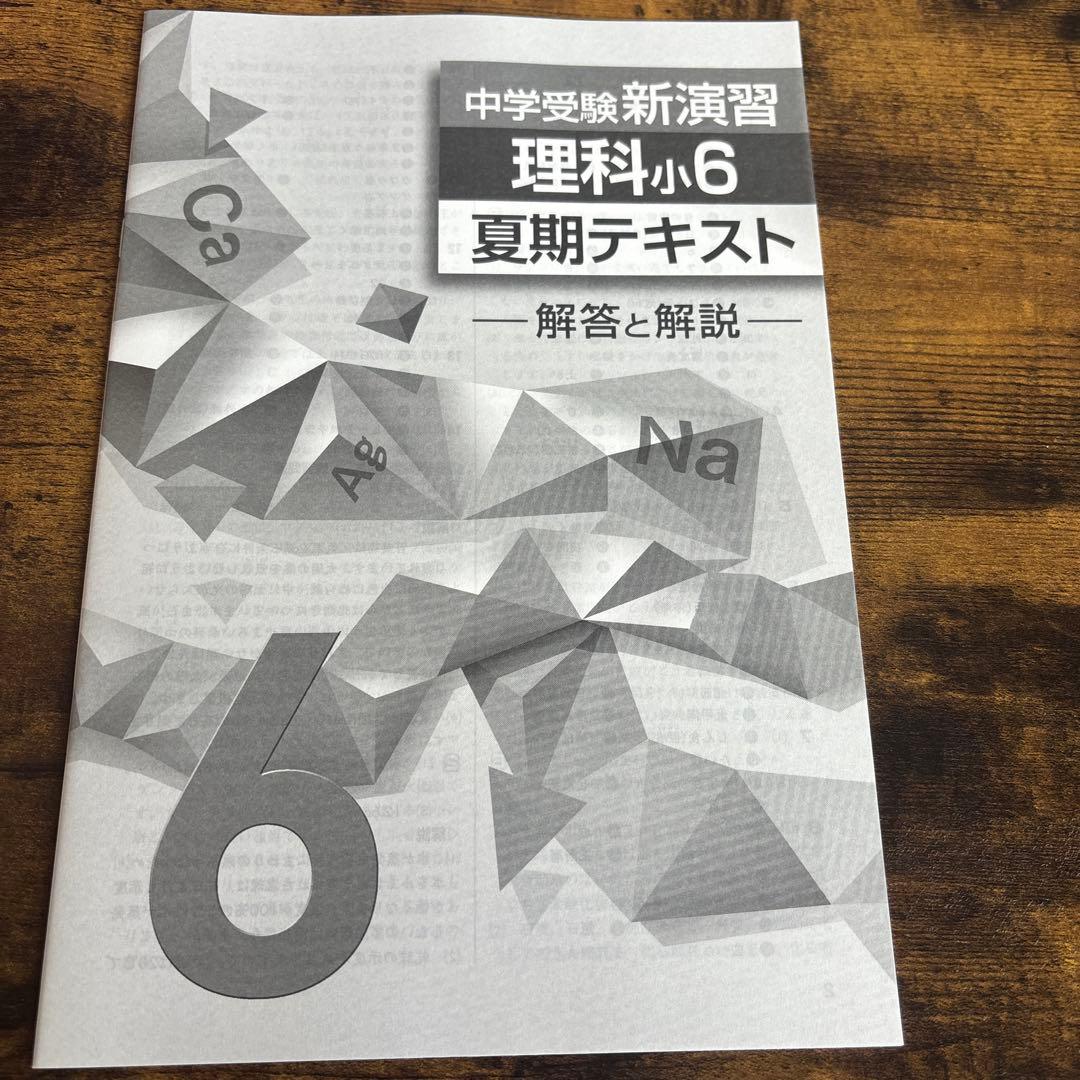 最新版中学受験新演習小学6年生夏季テキスト算数社会理科3教科セット