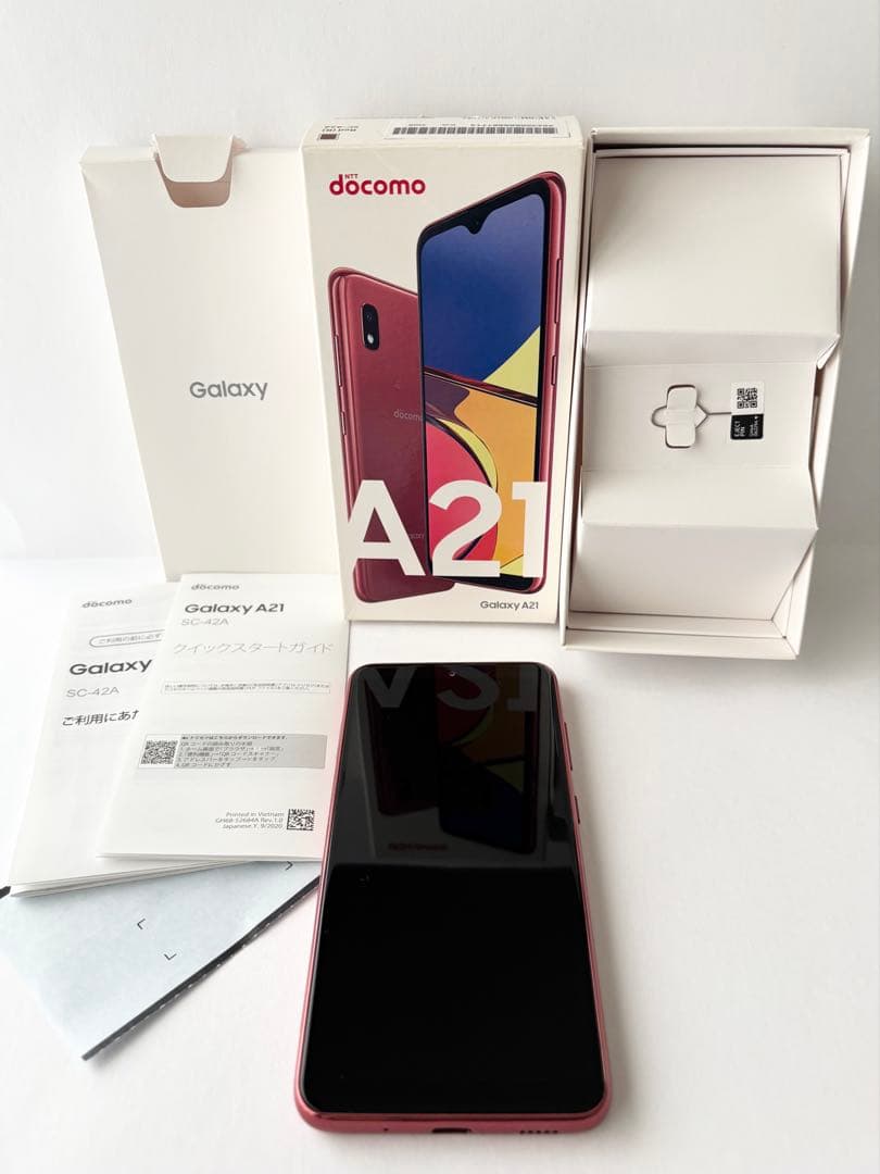 【極美品】Galaxy A21 レッド 64GB SIMフリー セット